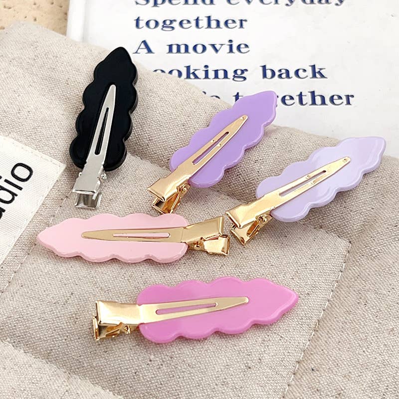 Acrylic dopamine scratch-free hair clips