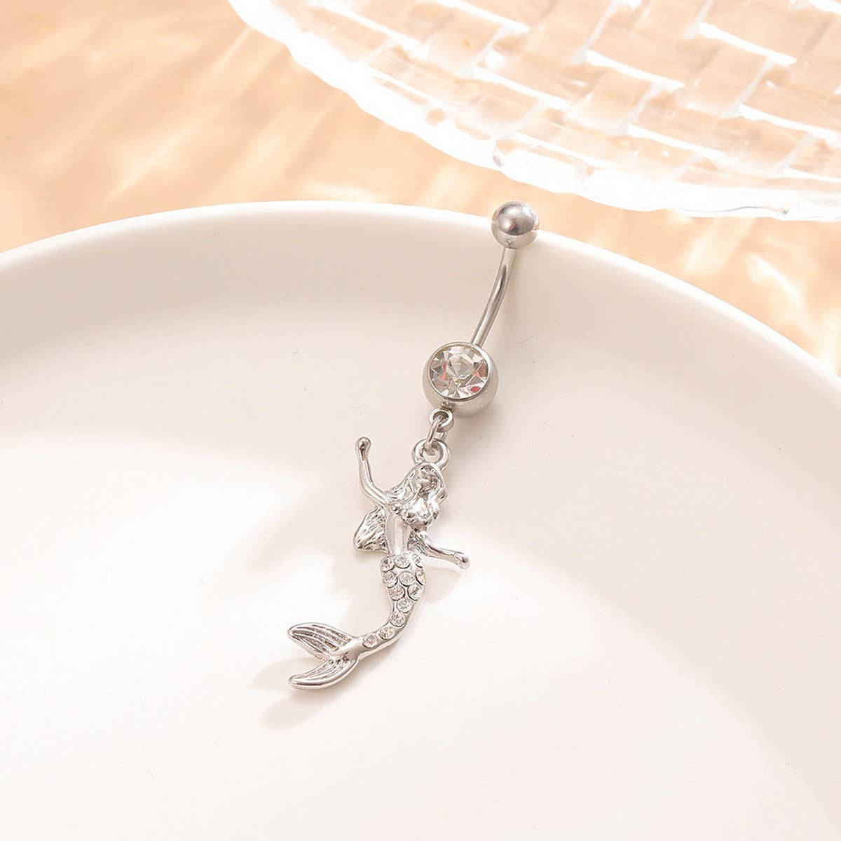 Mermaid Belly Ring Hypoallergenic Stainless Steel
