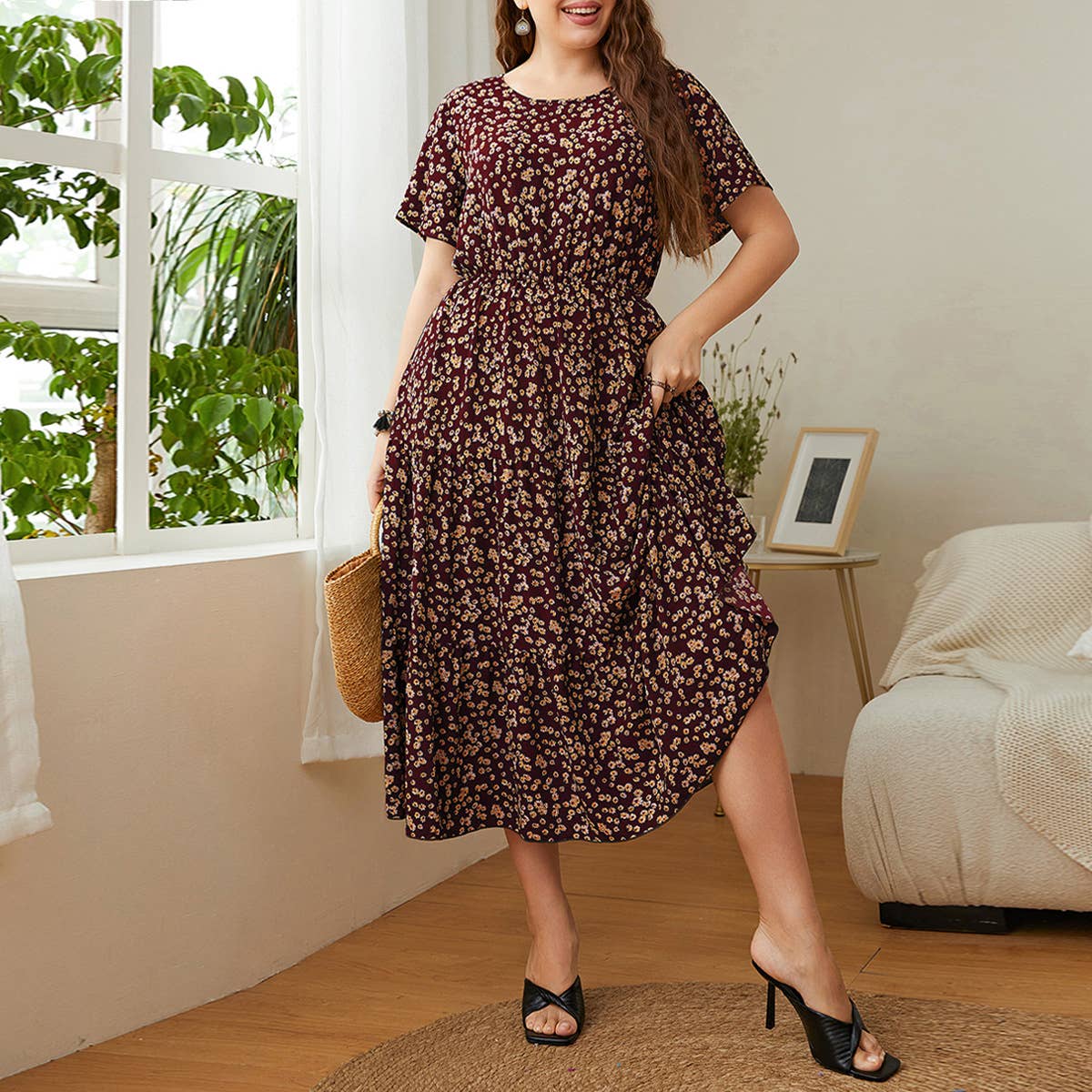 2025 Loose Floral Dress ??Plus Size Casual Fit_CWDMD5961