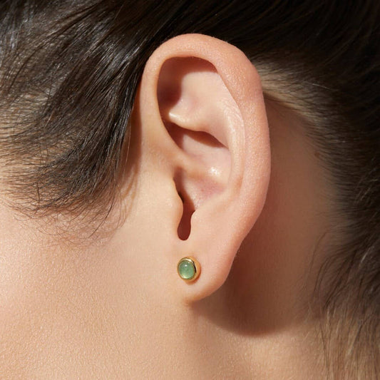 Trendy Natural Stone Stud Earrings for Women