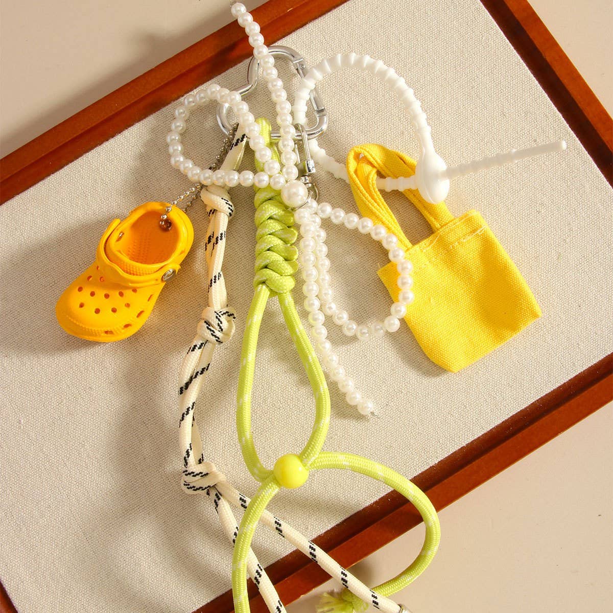 Mini Headphone Case Keychain Bow Bag Charm