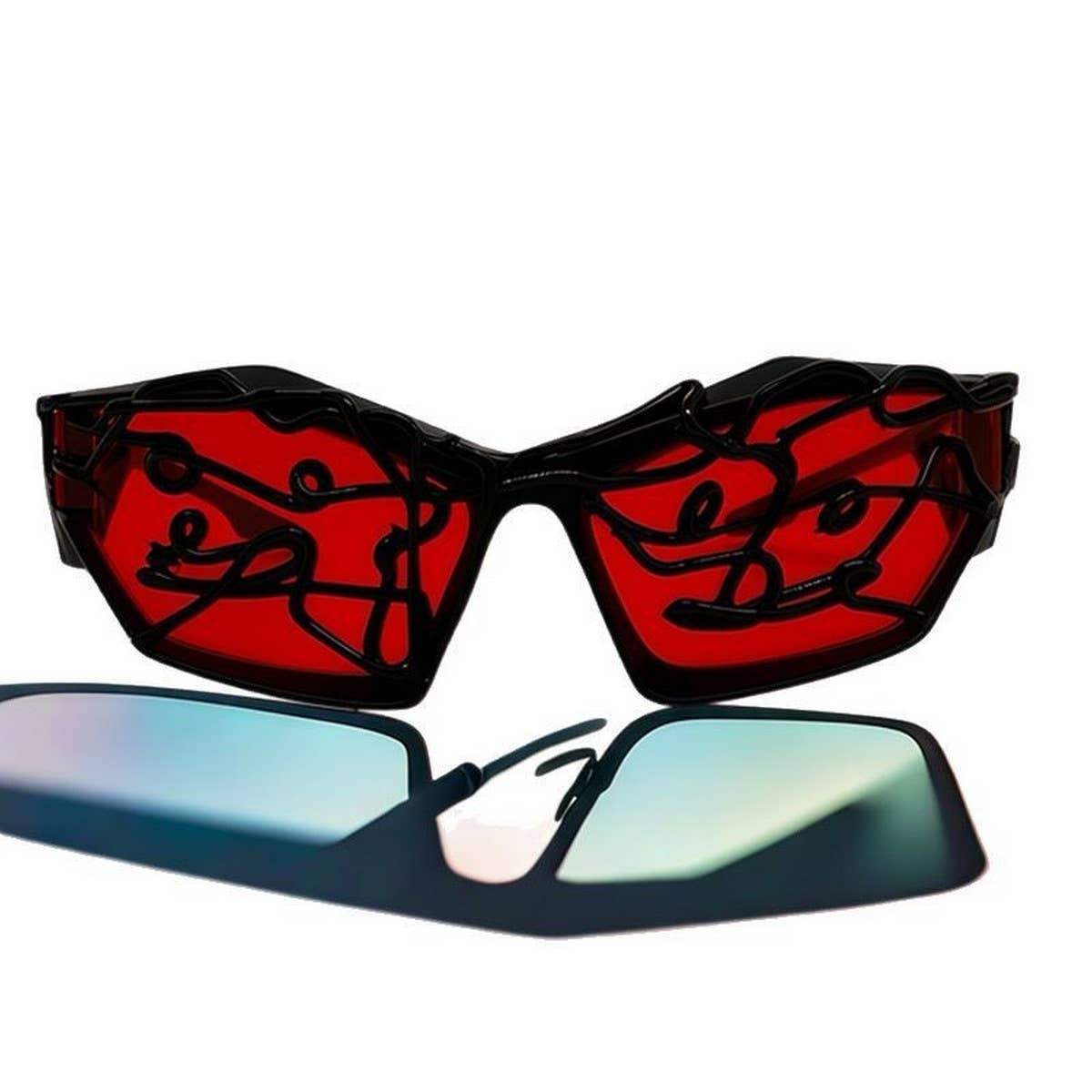 FUTURE TECHNOLOGY SENSE Y2K PUNK SUNGLASSES