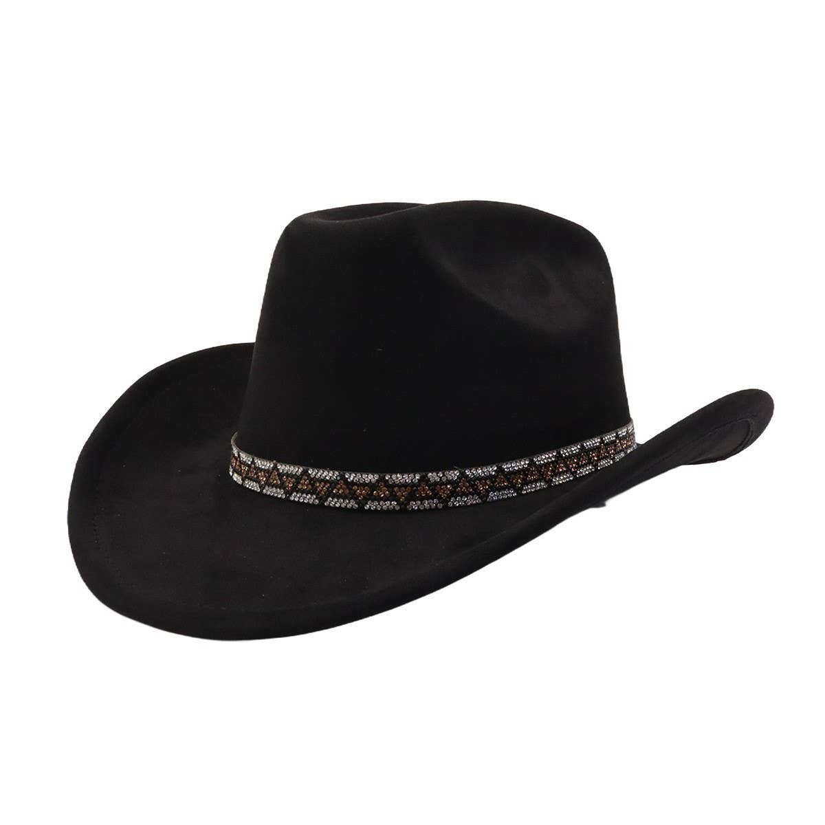 Men & Women Suede Cowboy Fedora Ethnic Design_CWAH04420