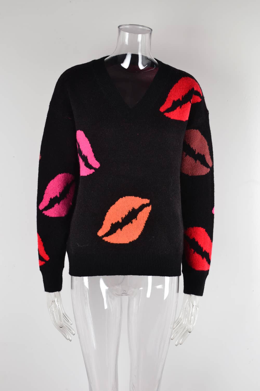 VALENTINE'S DAY SWEATER V-NECK KNIT JUMPER