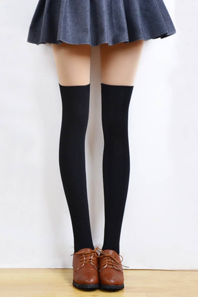 SIMPLE WOMEN'S COTTON LONG SOCKS_CWMS117