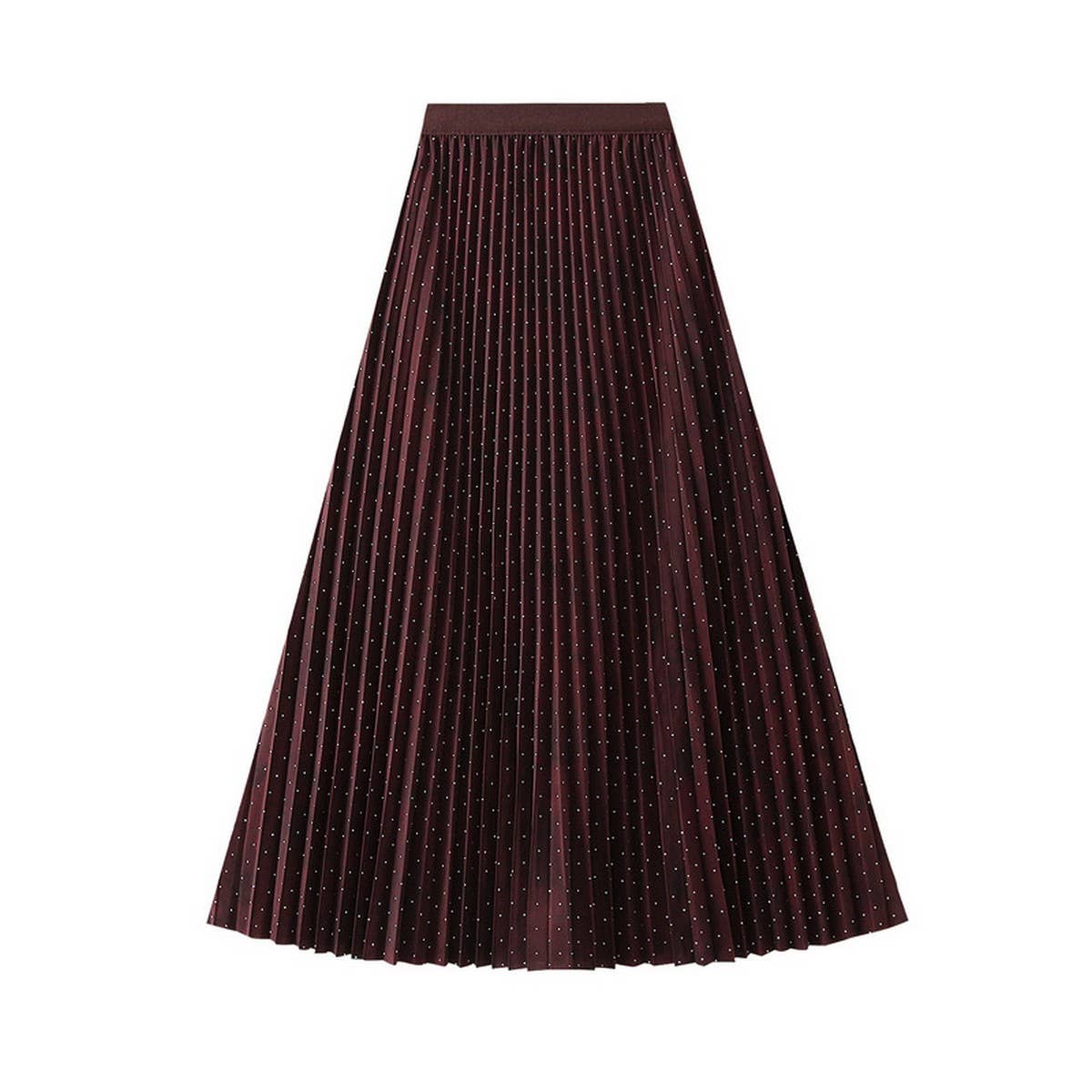 CHINESE STYLE PRINTED PLEATED SKIRT LONG SKIRT