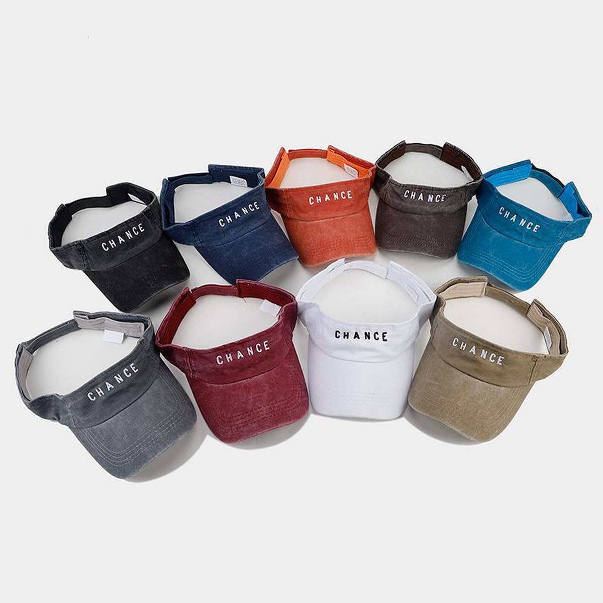 Embroidered Letter Visor Hat -Summer Sunshade Cap_CWAH3304