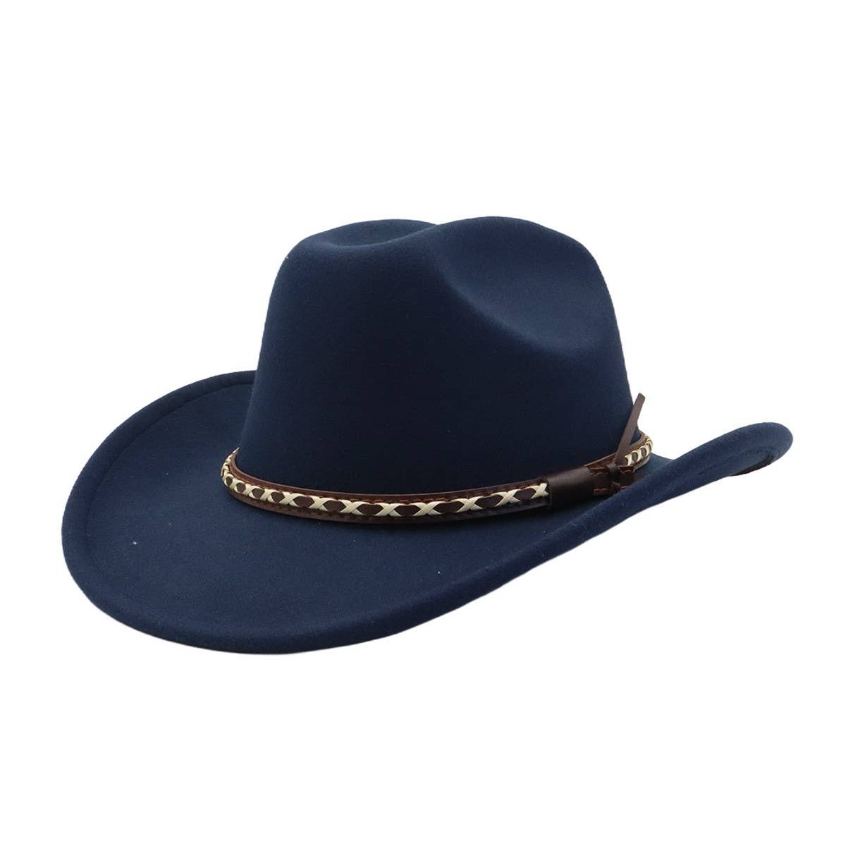 Men & Women Ethnic Wool Fedora Jazz Cowboy Hat_CWAH04415
