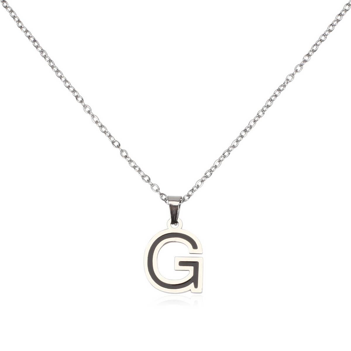 CWAJE05716_STAINLESS STEEL ALPHABET LETTER PENDANT NECKLACE