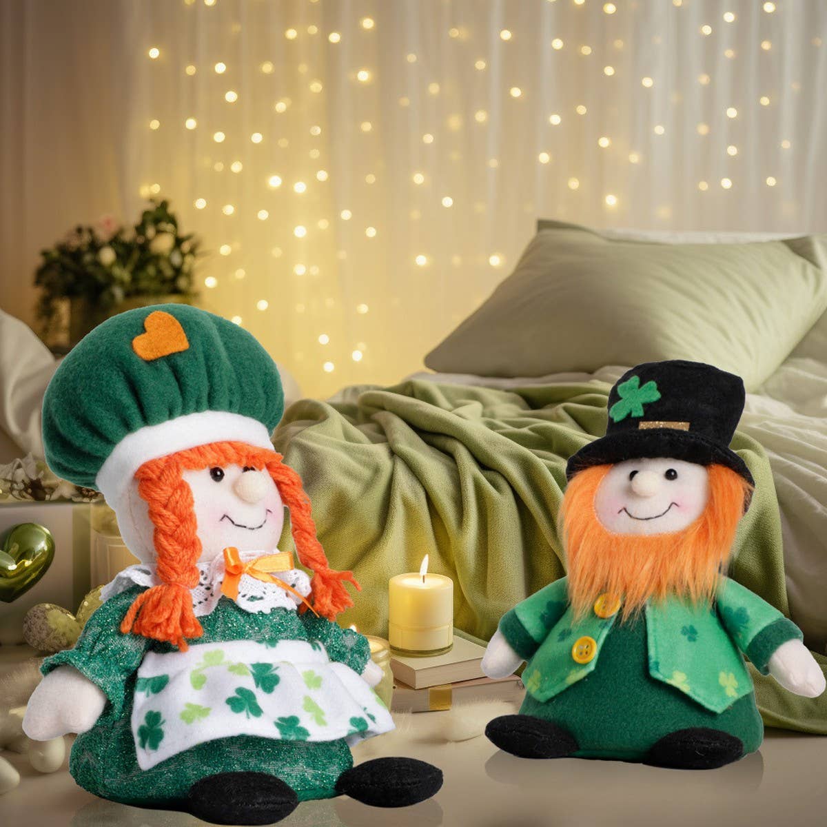 ST. PATRICK'S DAY PARTY APRON SUIT RUDOLPH DOLL_CWMM3448