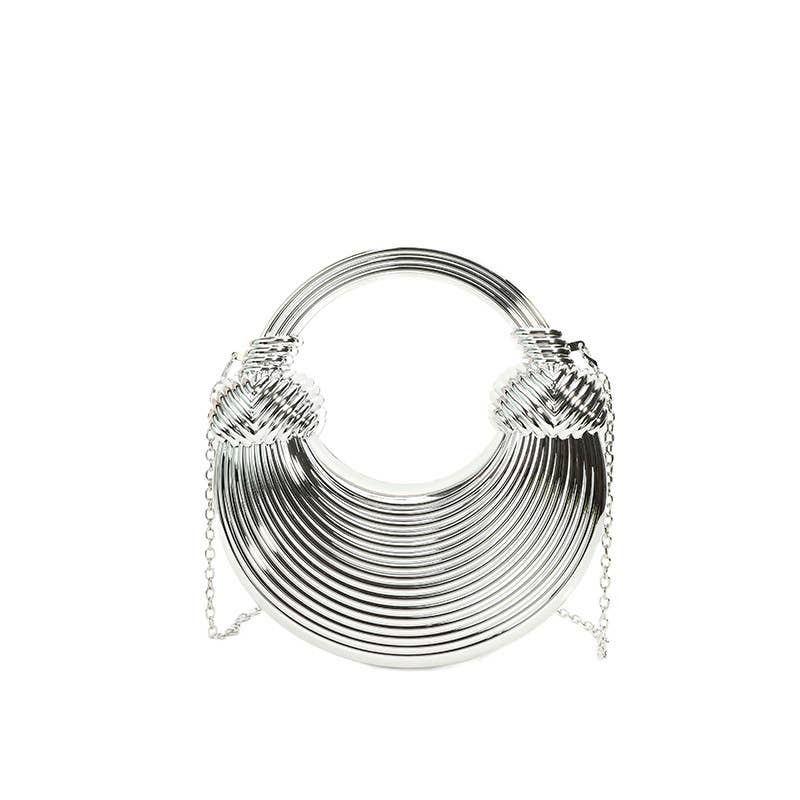 diamond-shaped transparent handbag