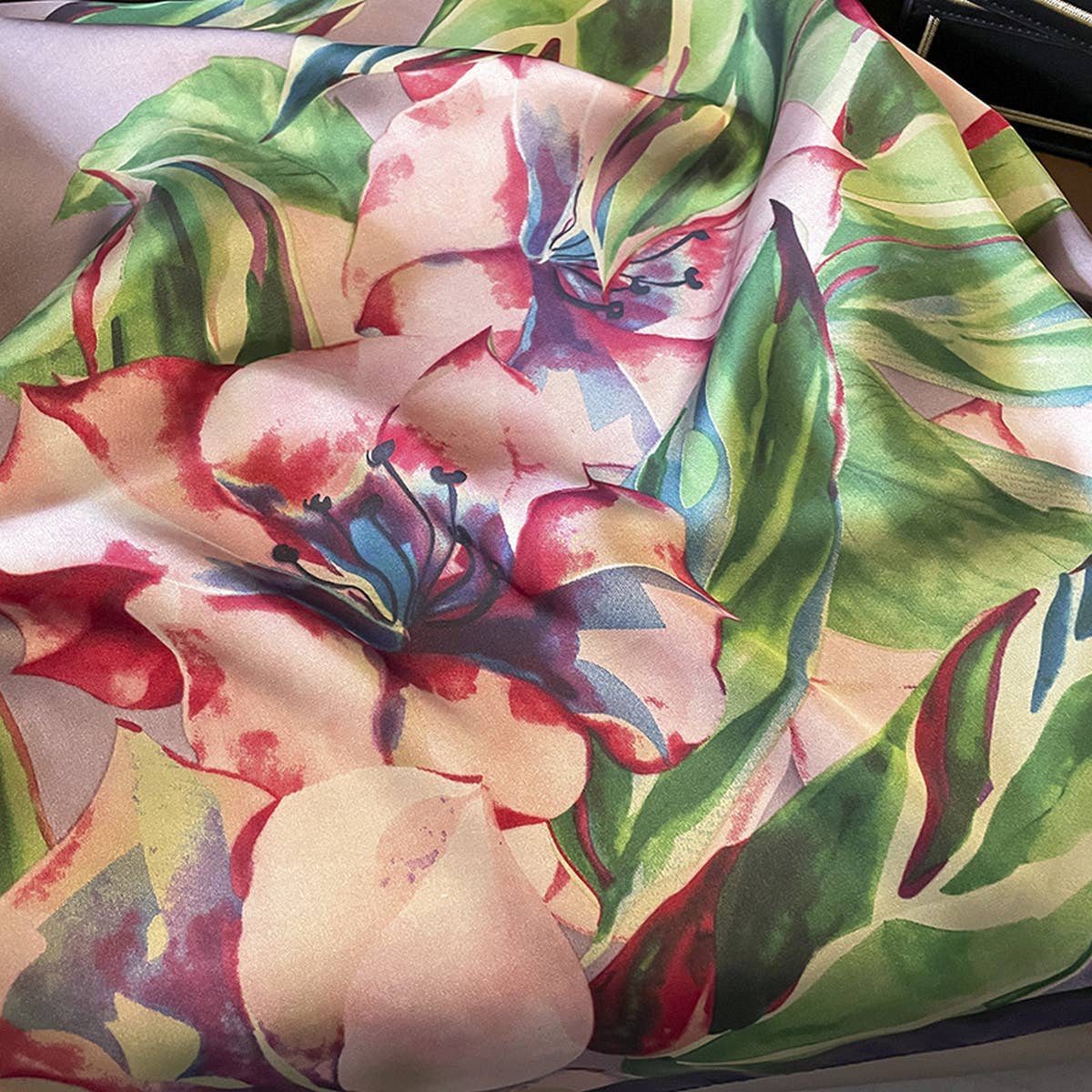 Satin Thin Scarf Shawl for Beach & Neck Wrap