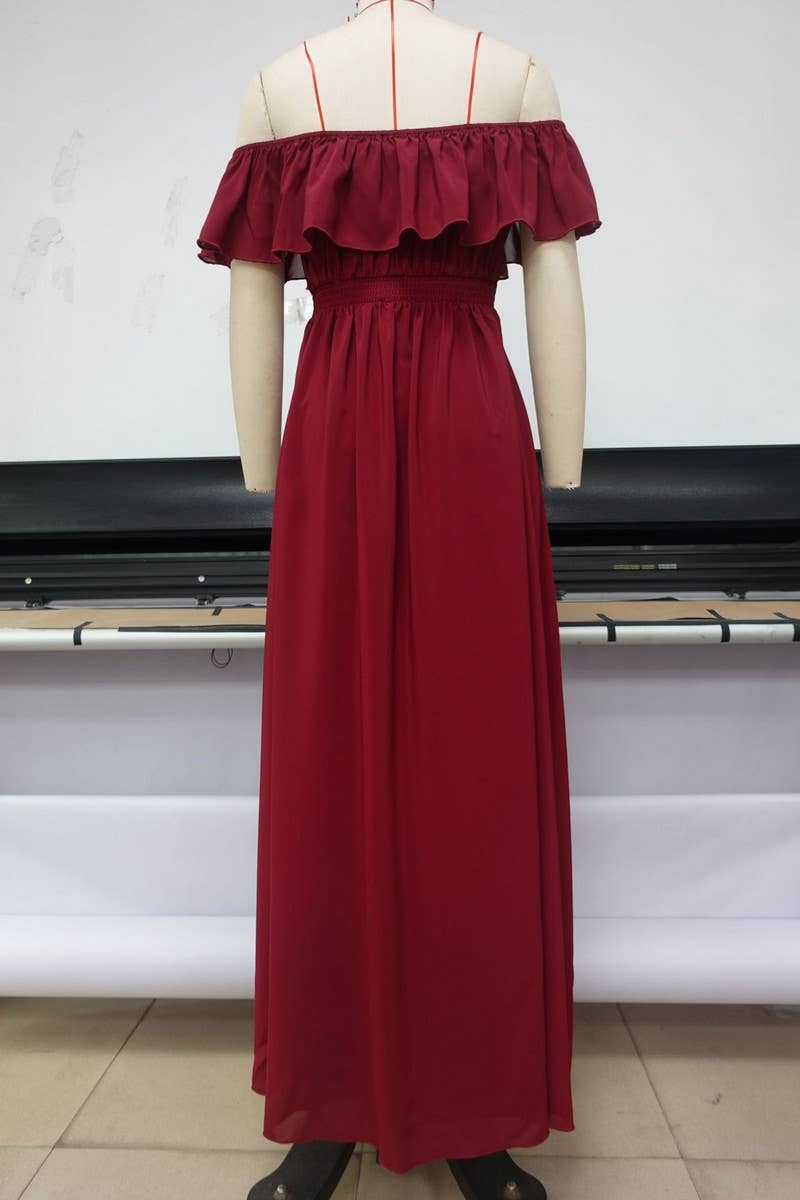 CWDMD01075_CHIFFON BACKLESS SPLIT HEM MAXI DRESS