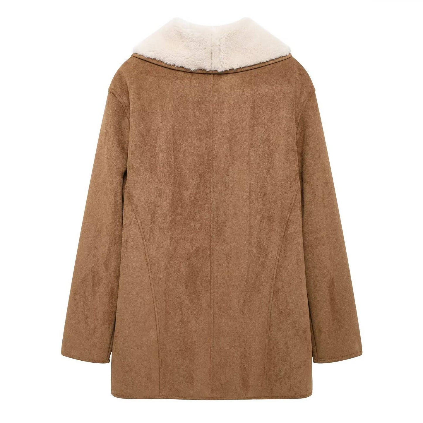 Street style double - sided medium - length coat