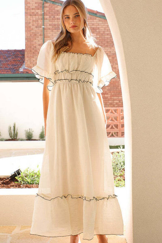 CWDMD5663_FAIRY OFF SHOULDER RUCHED MAXI DRESS