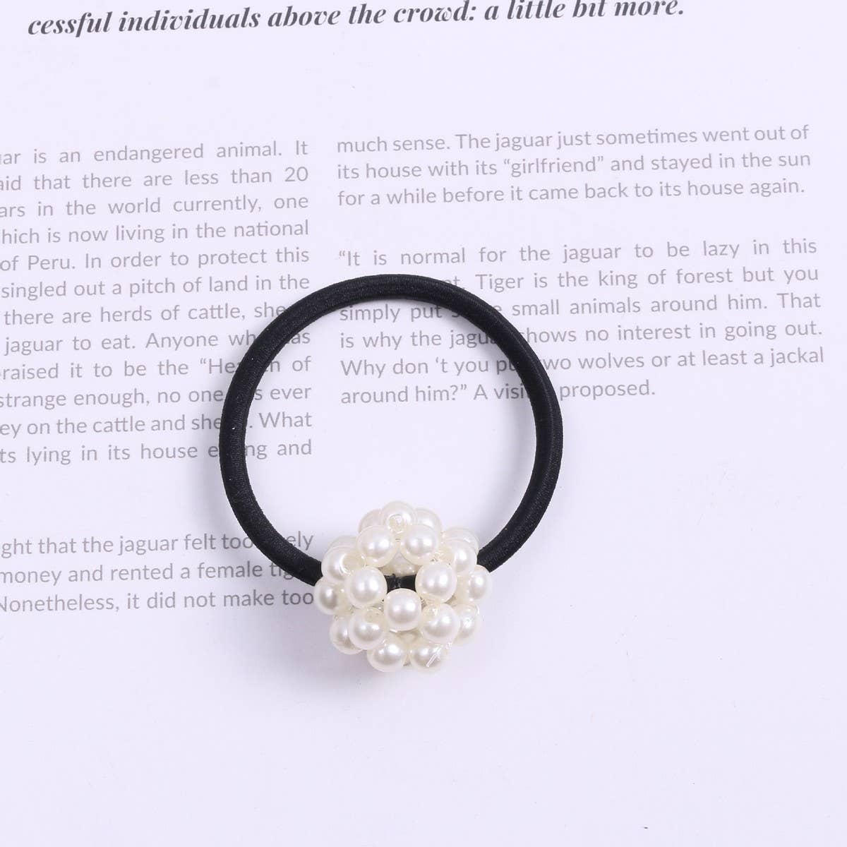 Elegant Pearl Hair Tie Simple Elastic Band