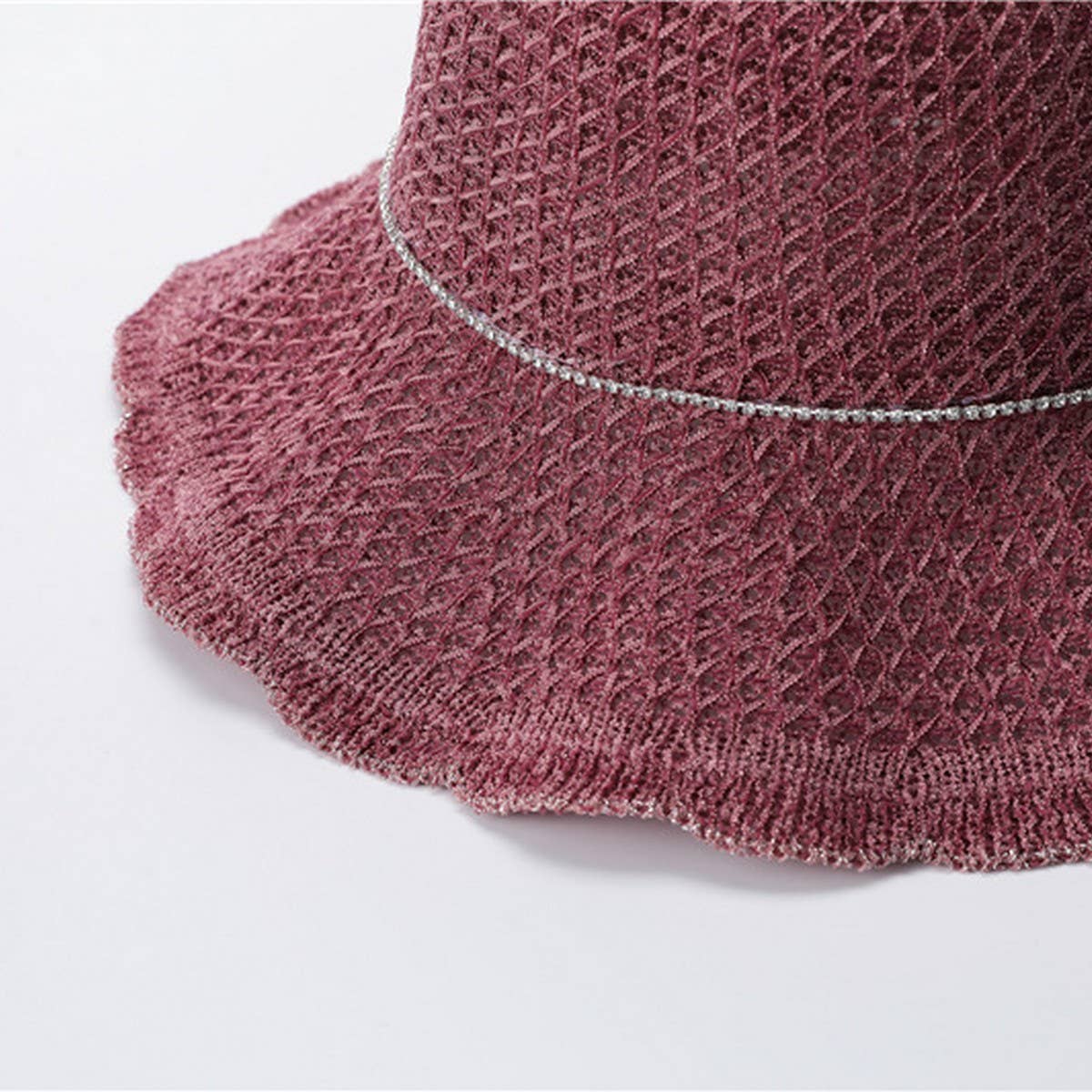 WAVY EDGE FLOWER HOLLOW SUNSHADE FISHERMAN HAT_CWAH1453