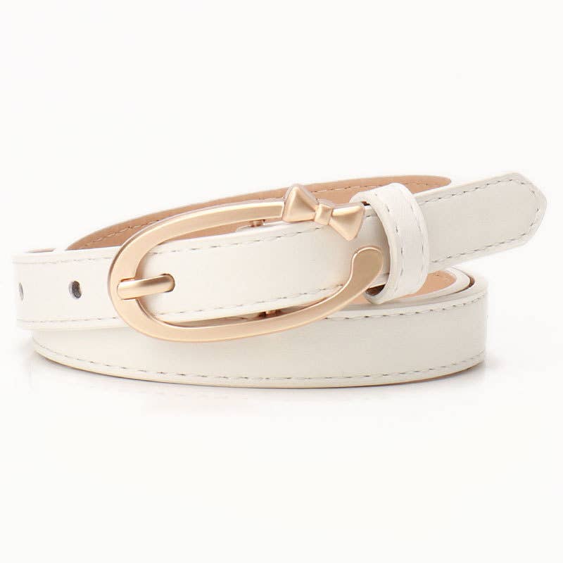 Versatile and simple alloy small bow buckle belt