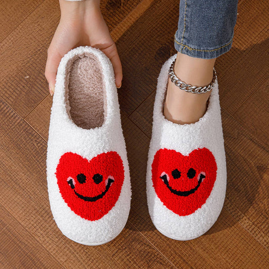VALENTINE'S DAY LOVE SMILE COTTON SLIPPERS_CWSHS0557