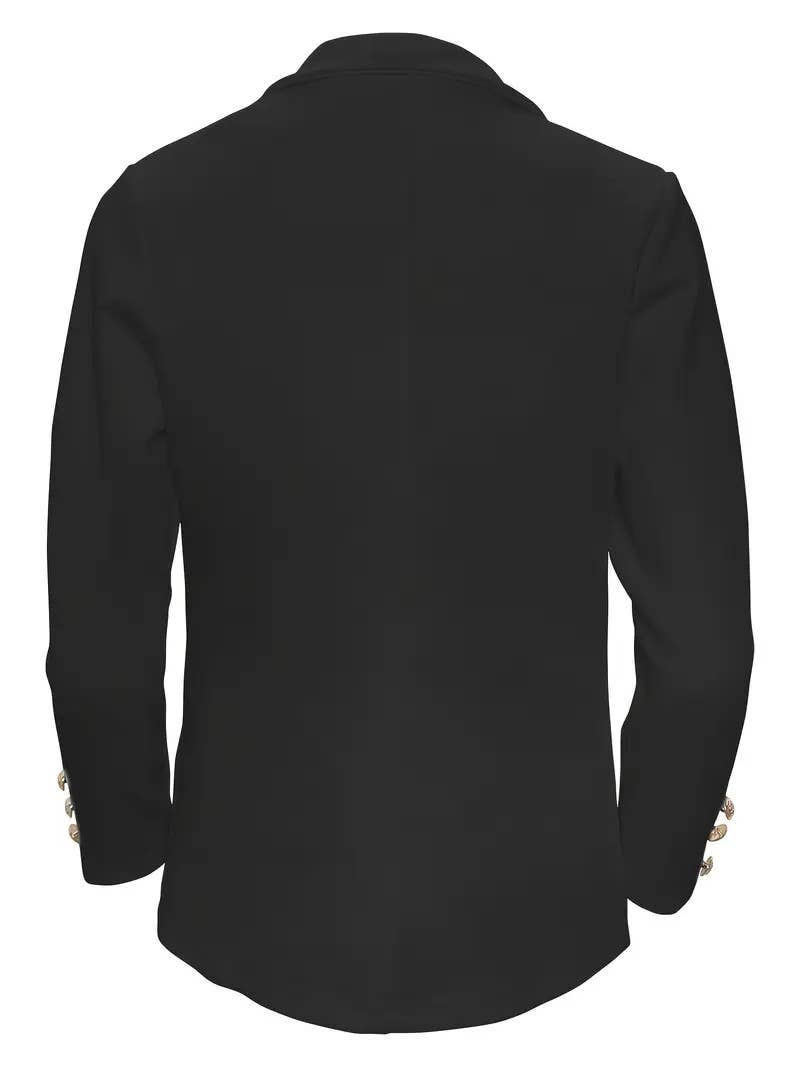 Fashionable and elegant solid-color lapel blazer