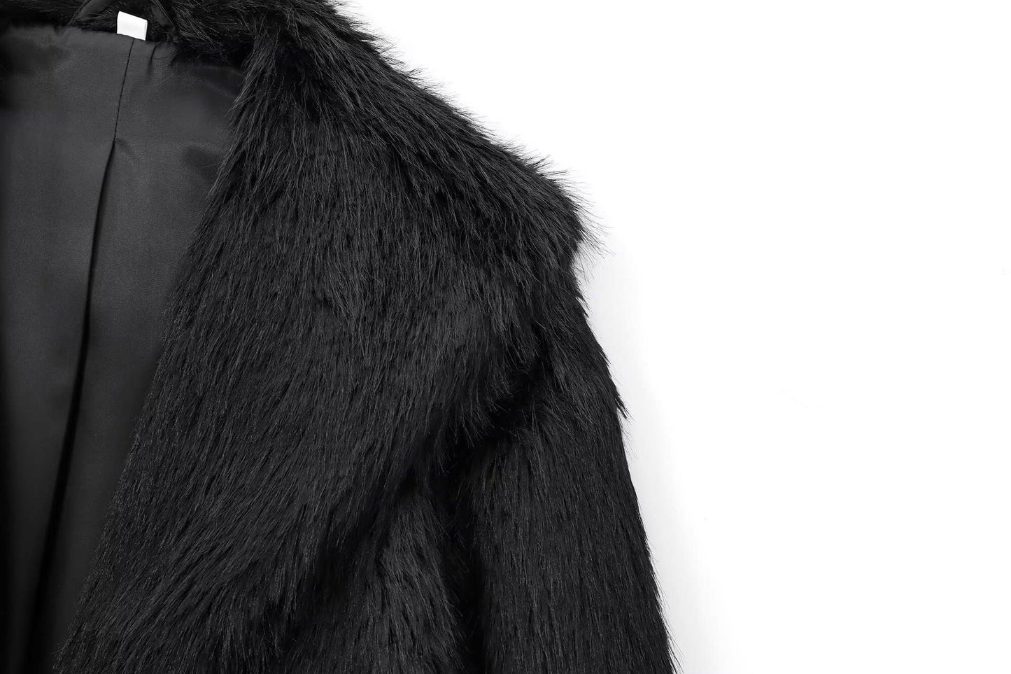 Elegant faux fur effect jacket short coat