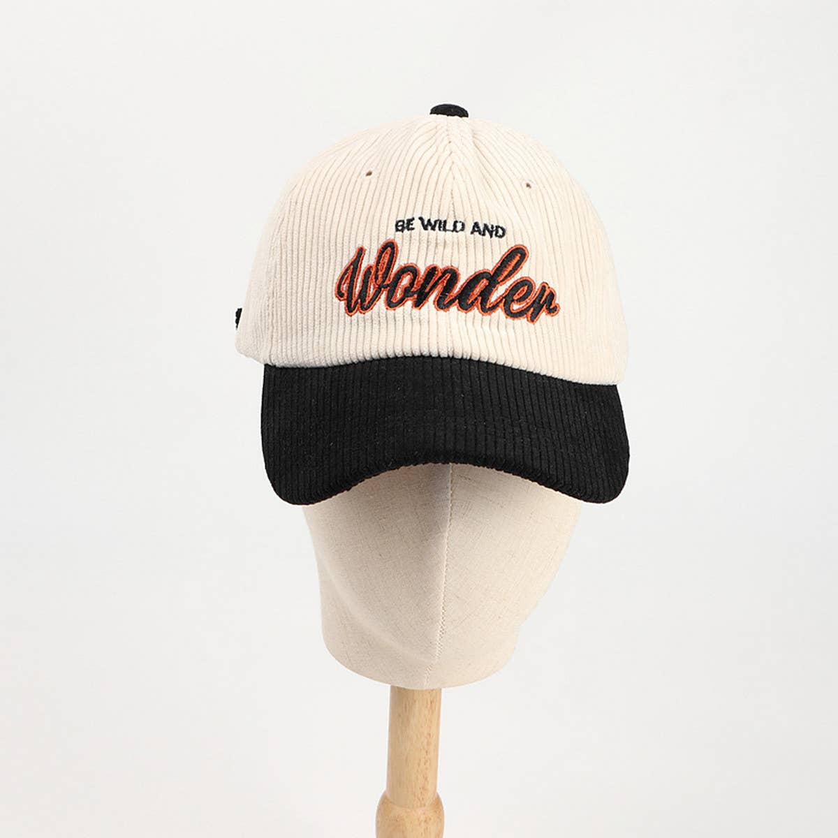 Corduroy Colorblock Baseball Cap - Unisex Hat CWAH1148