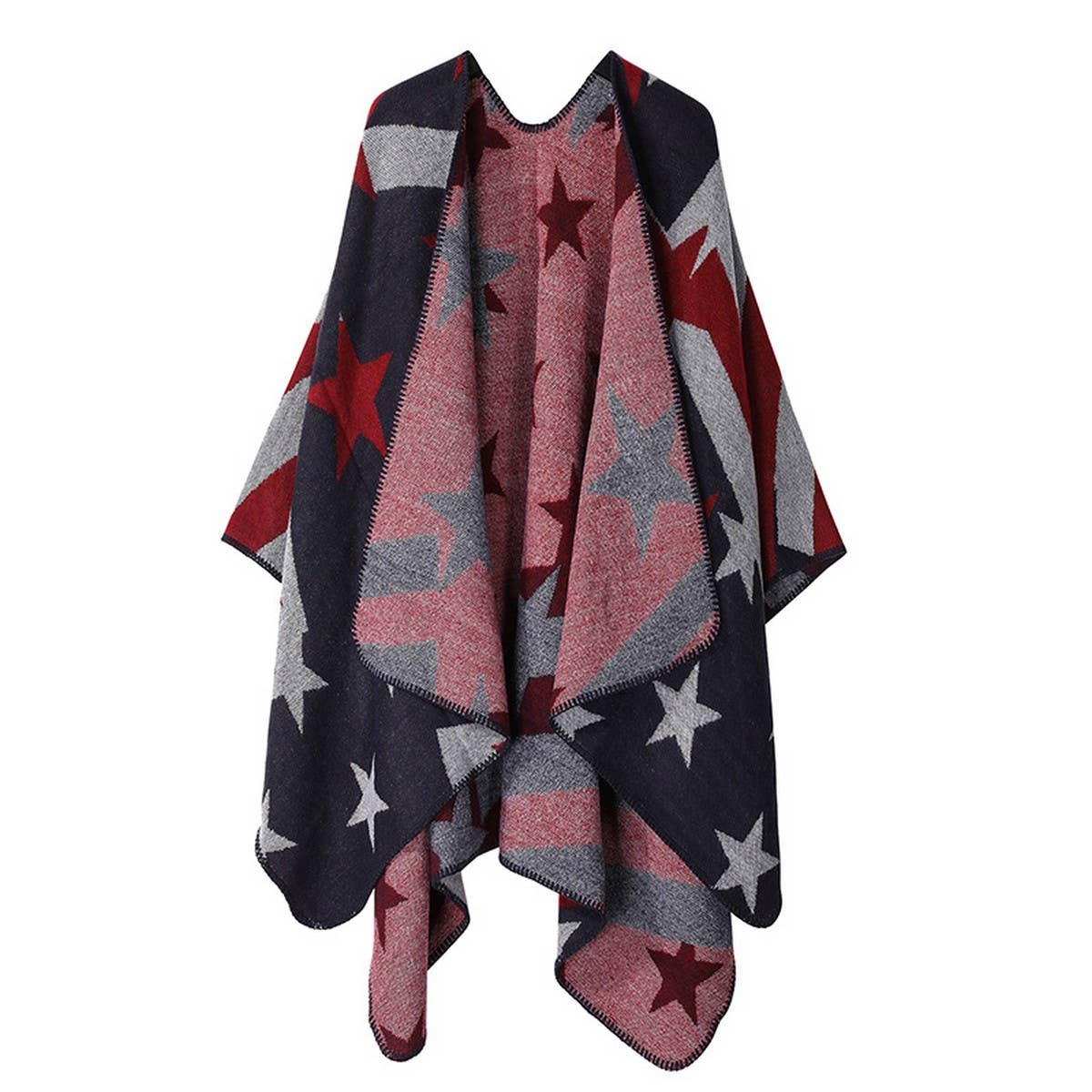 CAPE IMITATION CASHMERE SLIT THICKENED CAPE_CWASC2216