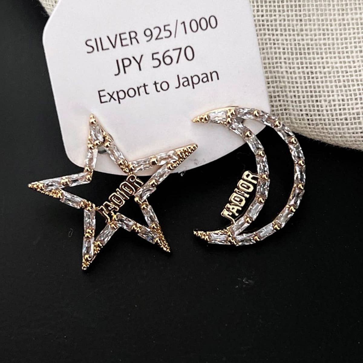 UNIQUE MOON STAR EARRINGS