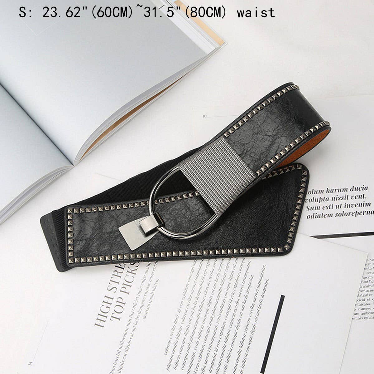 CWABE0970_RIVET FASHIONABLE PERSONALITY ELASTIC WAIST BELT