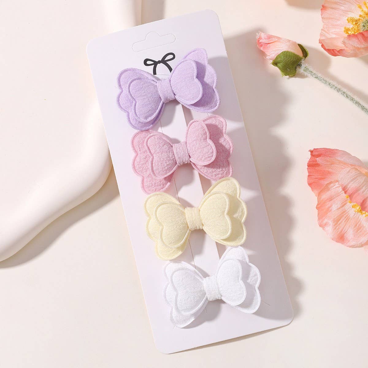 Double-Layer Butterfly Hair Clip Set for Kids