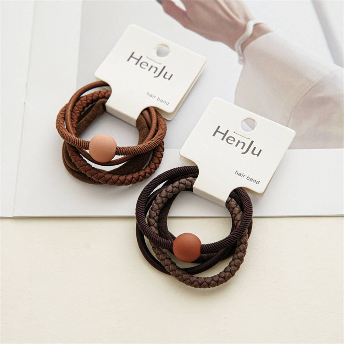 4PCS/SET BALL SIMPLE HAIR TIES_CWAHA0333
