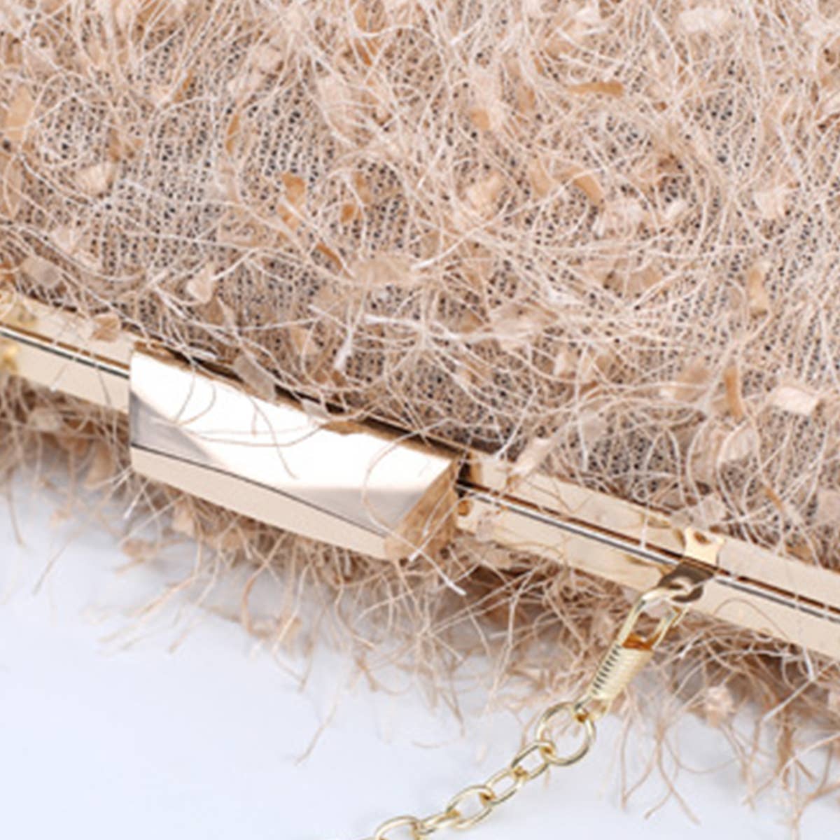 WOMEN FASHION CHAIN TASEEL SHOULDER BAG CLUTCH BAG_CWAB0599