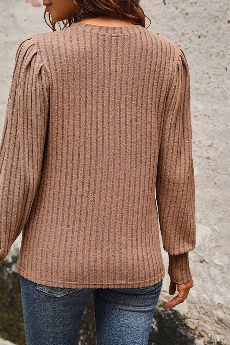 LONG SLEEVE PUFFY SLEEVE TOP_CWTSTL1023