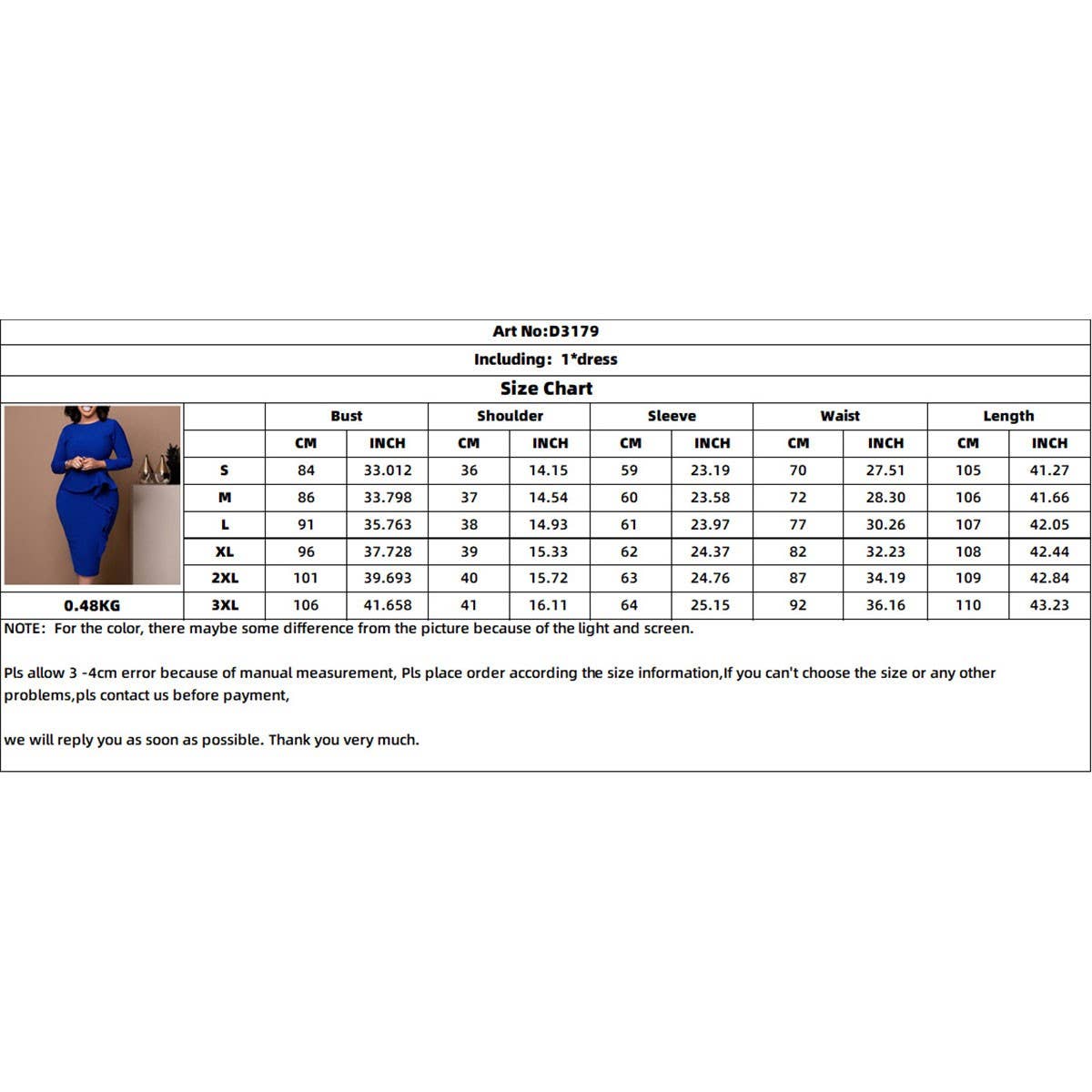 SOLID COLOR HIP-WRAPPED PLUS SIZE RUFFLED DRESS_CWDMD3705