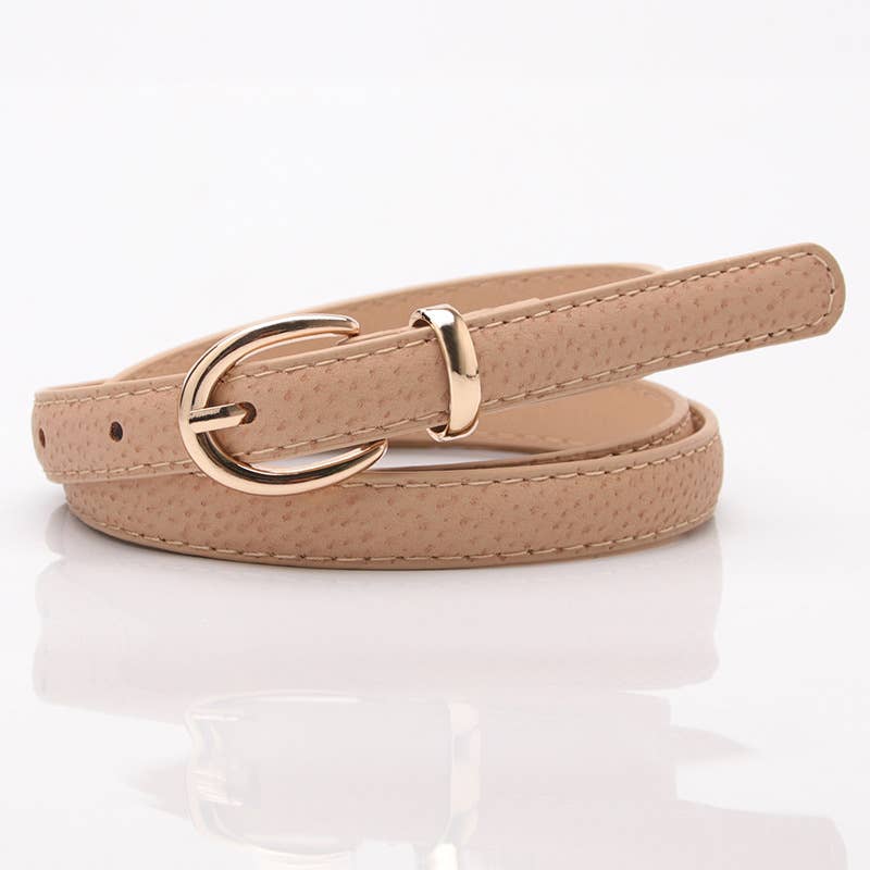 Fashionable pigskin imitation women's belt