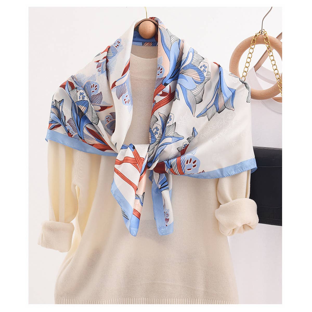 CWASC2396_ELEGANT LILY COLORBLOCKED LARGE SQUARE SCARF