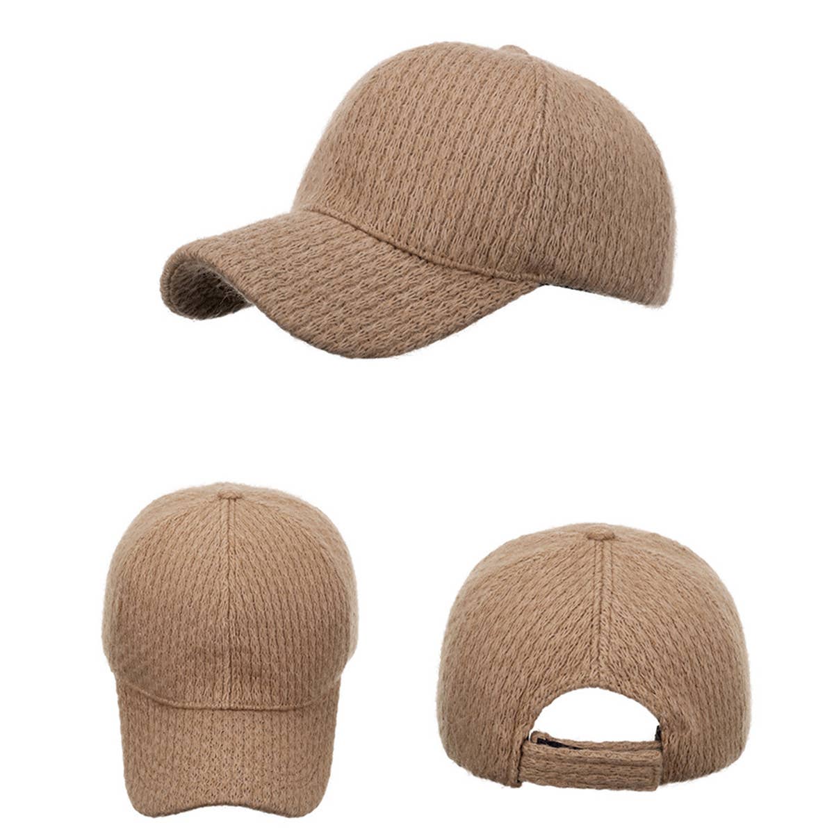 KNIT THICK WARM BASEBALL CAP CAP