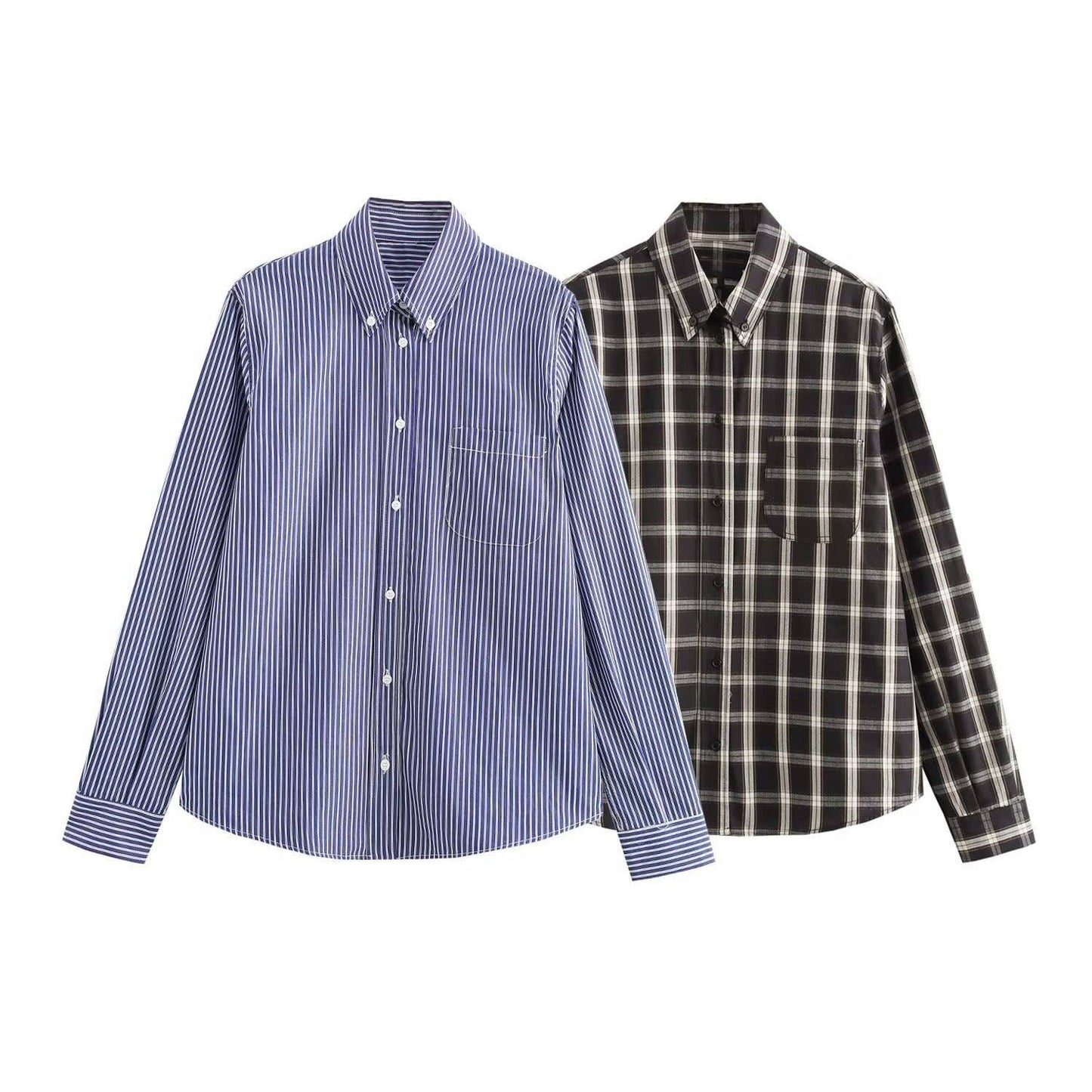 FASHION CASUAL LOOSE STRAIGHT POPLIN SHIRT WOMAN