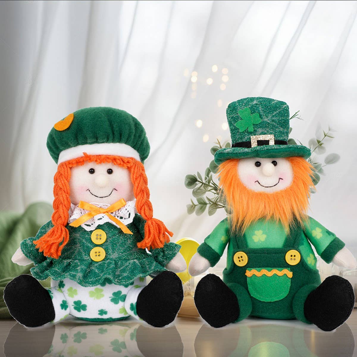 ST. PATRICK'S DAY GREEN SKIRT DOLL ORNAMENT_CWMM3453
