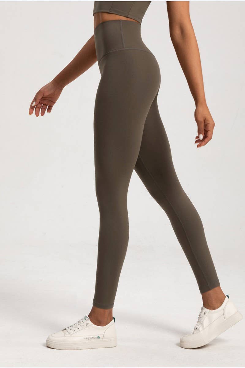 CWBLP1500_SOLID COLOR HIP-LIFTING THICKENED FITNESS PANTS