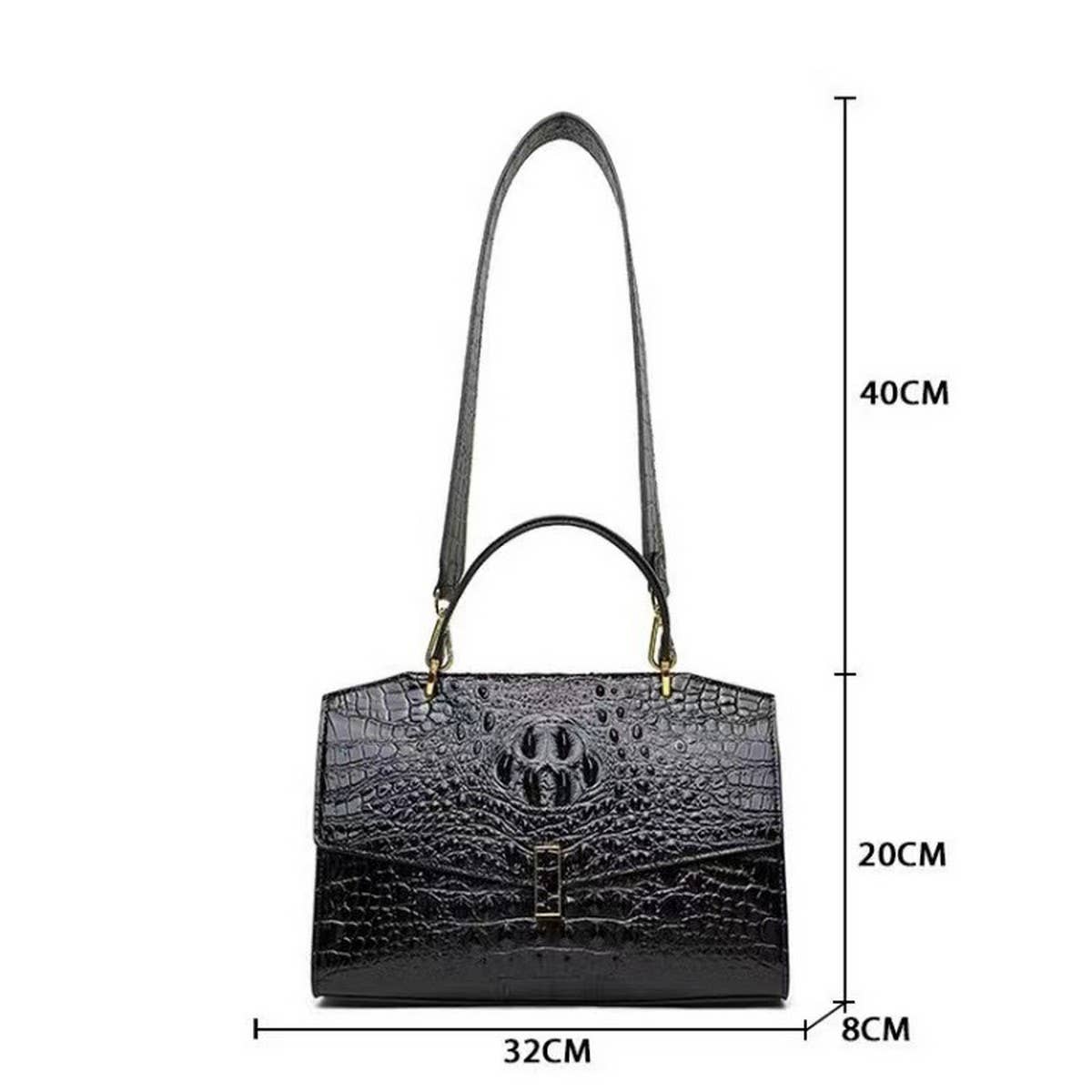 FASHION CASUAL CROCODILE BONE LADIES HANDBAG_CWAB3621