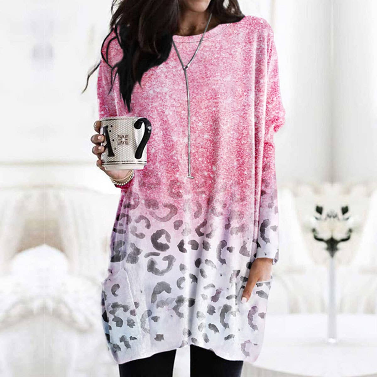 STYLISH PRINT CASUAL T-SHIRT WITH POCKET