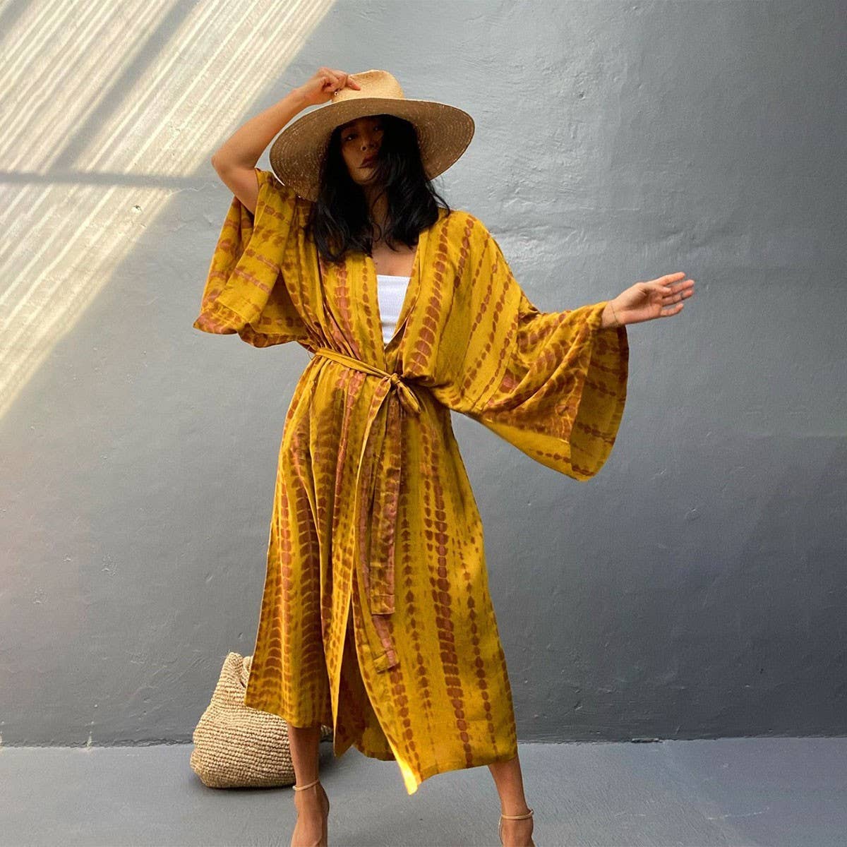 Tie-Dye Beach Cover-Up Cardigan Bikini Sunscreen