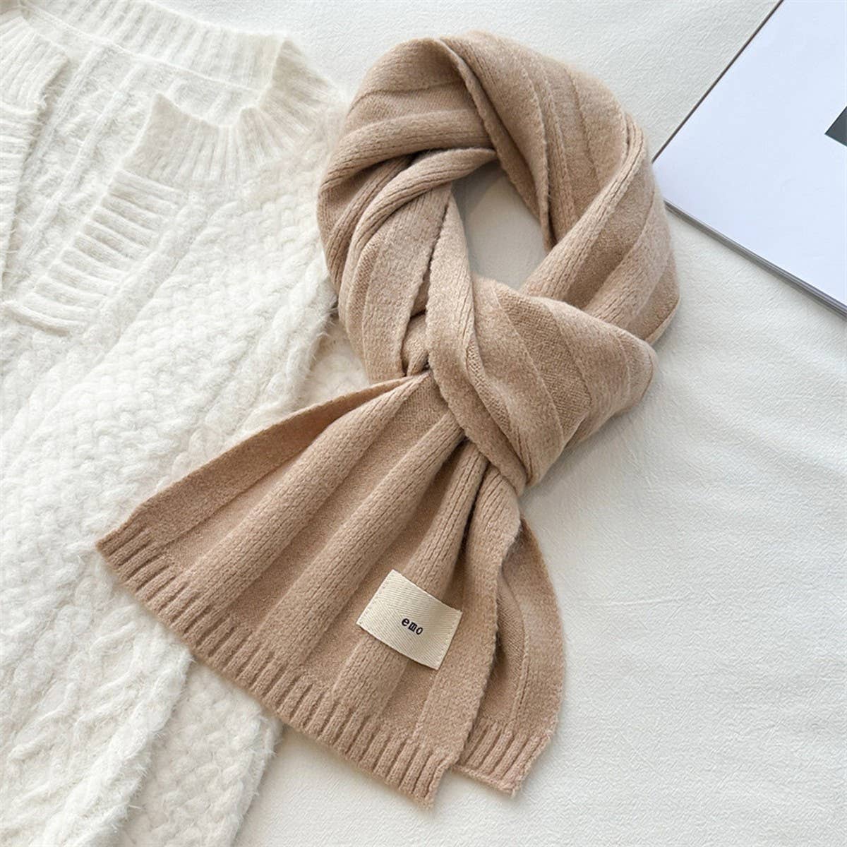 Knit Stripe Scarf - Warm Fall/Winter Unisex Scarf