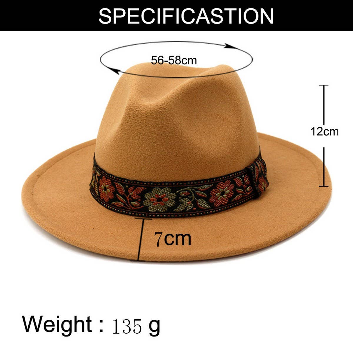 AUTUMN AND WINTER EUROPEAN AND AMERICAN JAZZ HAT_CWAH1774