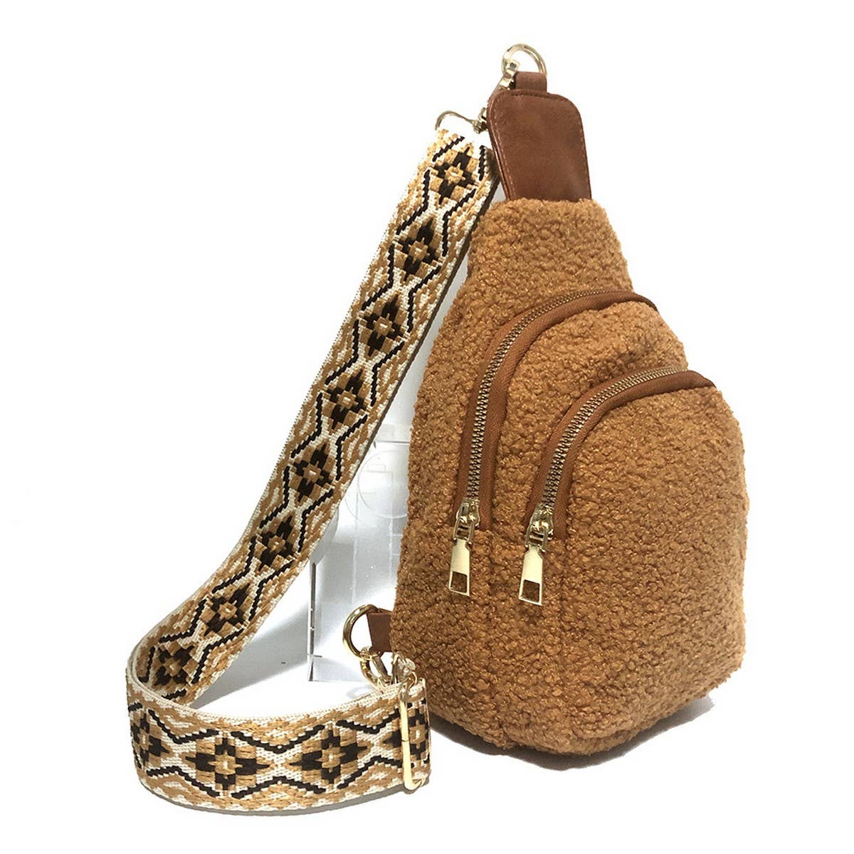 SHERPA PLUSH CROSSBODY BAG_CWAB1399