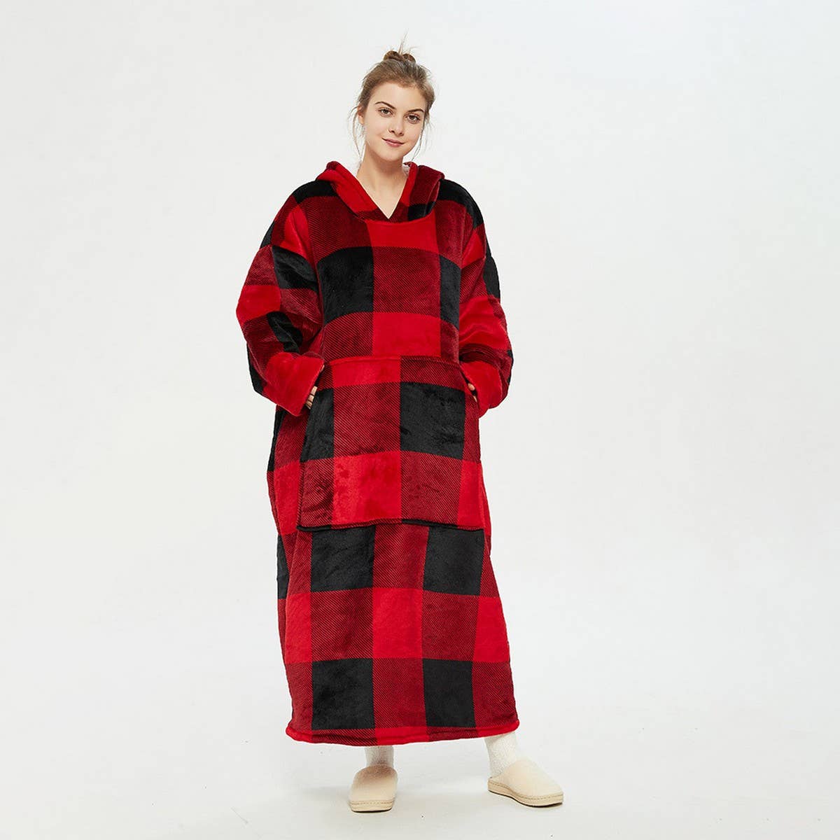 Plus Size Long Pullover Hoodie Blanket for Winter_CWAHA6527