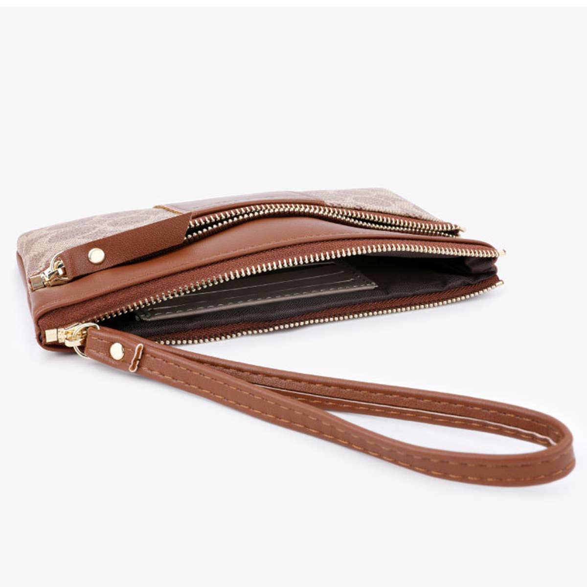 RETRO PRINTED LARGE CAPACITY ZIPPERED WALLET_CWAB1658