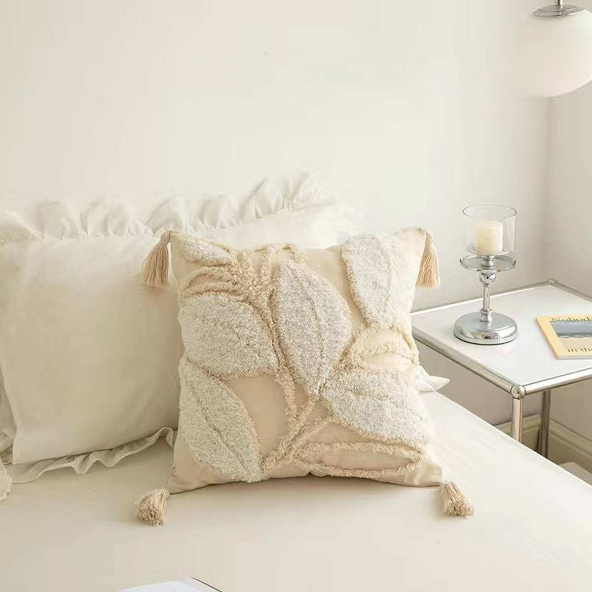 Cotton Linen Pillow Cover for Living Room Sofa &Bed