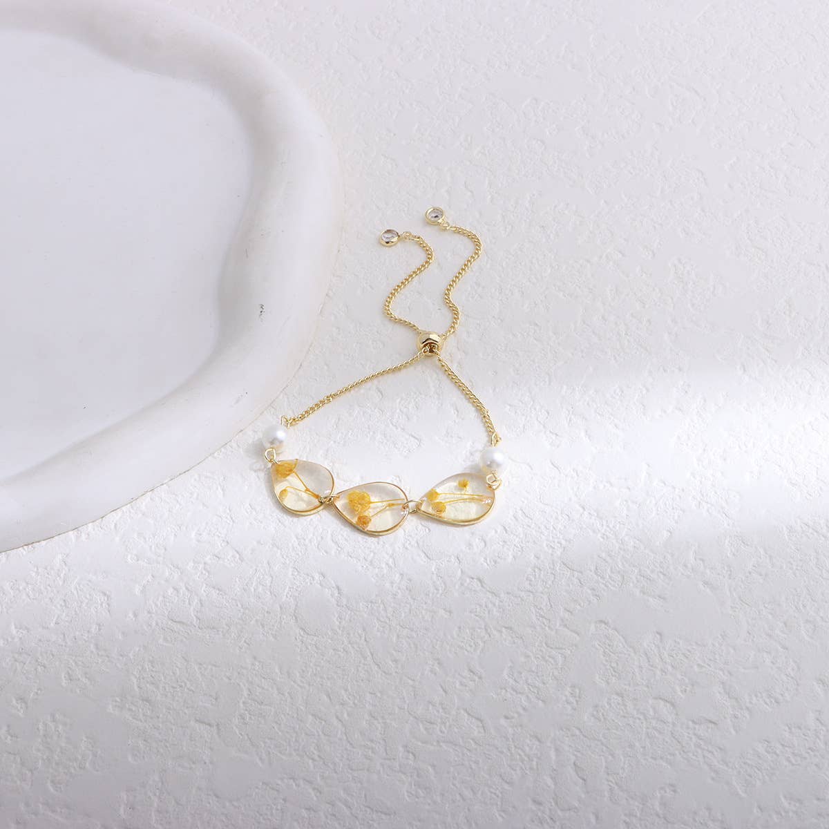 Epoxy resin flower new Chinese-style bracelet